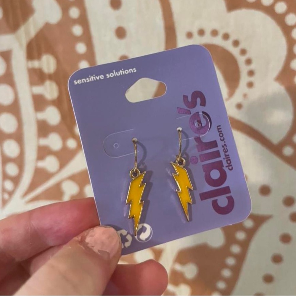 Claire’s lightning bolt earrings